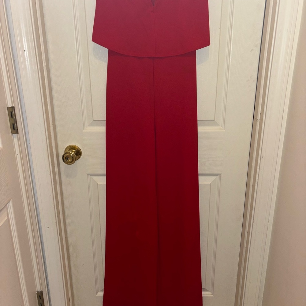 Lulu's Vibrant Red Jumpsuit